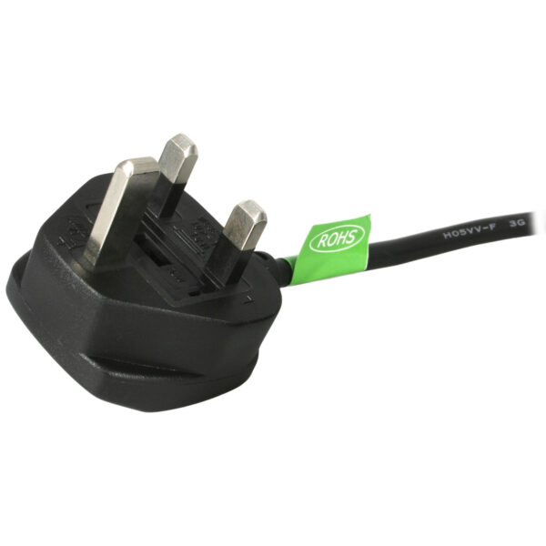 StarTech.com 1.8m UK Computer Stroomkabel, 18AWG, BS 1363 naar C13, 10A 250V, Zwart, AC Vervangkabel, Kettle Lead / UK Voedingsk - Afbeelding 2