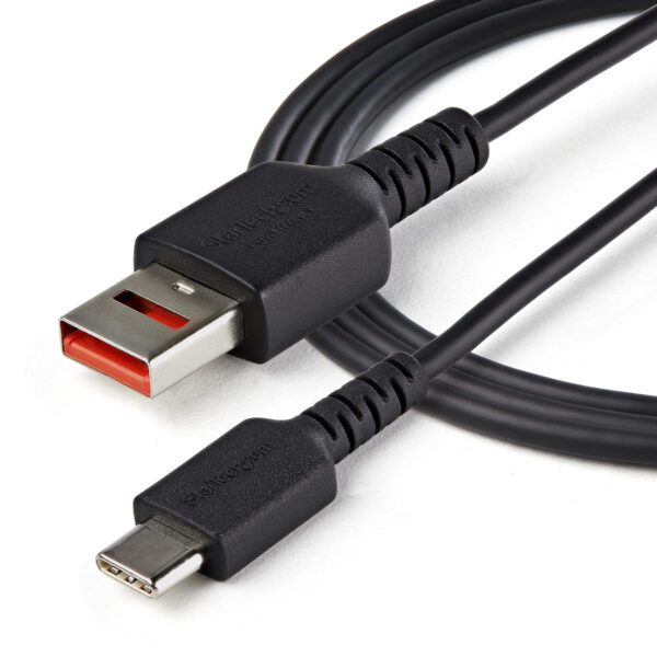 StarTech.com 1m Data Blocker Kabel USB-A naar USB-C Secure Charging Kabel No-Data Power-Only Oplaadkabel voor Telefoon/Tablet US - Afbeelding 3