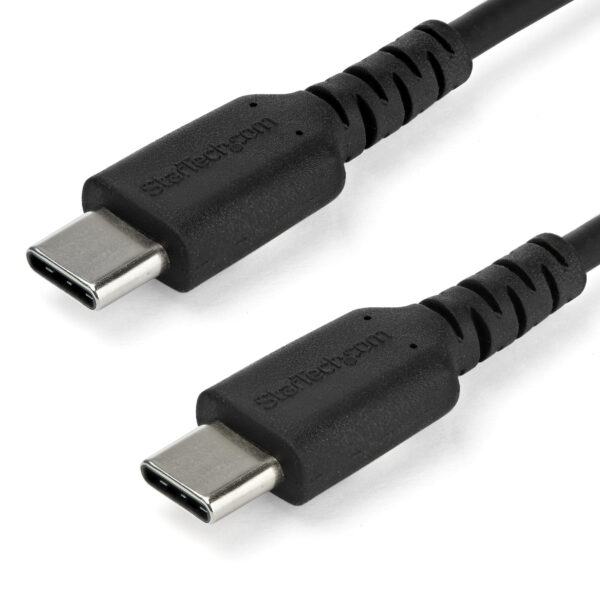 StarTech.com 1m USB C Lader Kabel, Rugged Fast Charge & Sync USB 2.0 naar USB Type C Laptop Laderkabel met TPE Aramidevezel Mant