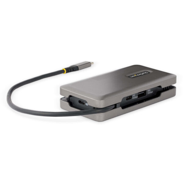 StarTech.com USB-C Multiport Adapter, 4K 60Hz HDMI/VGA, 3-Port USB Hub, 100W Power Delivery Pass-Through, GbE, Travel Docking St - Afbeelding 2
