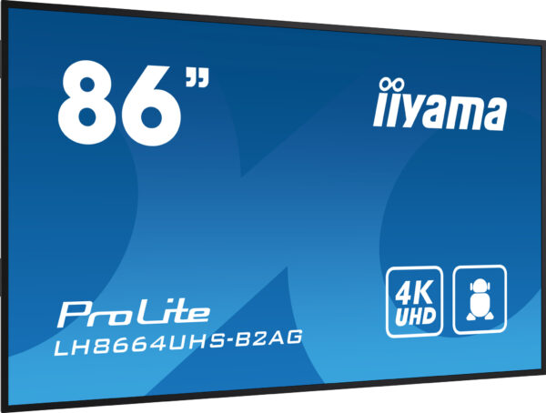 iiyama LH8664UHS-B2AG beeldkrant Digitale signage flatscreen 2,18 m (86") Wifi 500 cd/m² 4K Ultra HD Zwart Type processor Androi - Afbeelding 8