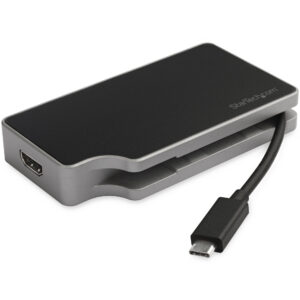 StarTech.com USB-C Multiport Adapter - USB Type-C Travel Dock met 4K HDMI of 1080p VGA, 95W PD Pass-Through, 1x USB-A, Gigabit E
