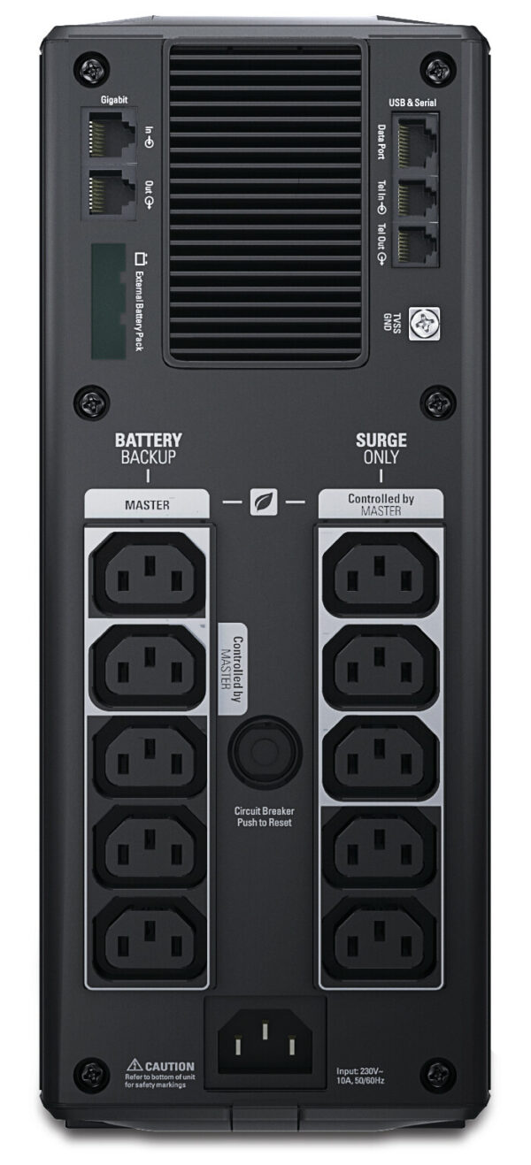 APC Back-UPS Pro BR1500GI Noodstroomvoeding - 1500VA, 10x C13 uitgang, USB, uitbreidbare runtime - Afbeelding 2