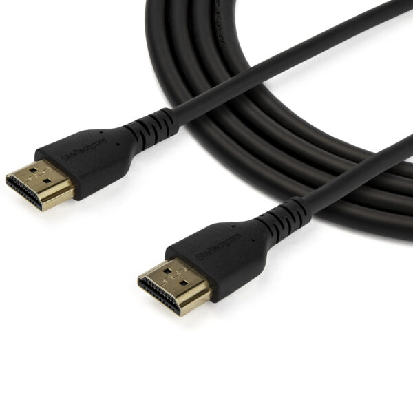 StarTech.com 2 m Premium Gecertificeerde HDMI 2.0 Kabel met Ethernet, Duurzame High Speed UHD 4K 60Hz HDR, Robuuste M/M Kabel me - Afbeelding 5