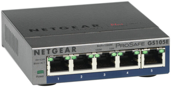 NETGEAR ProSAFE Unmanaged Plus Switch - GS105E - 5 Gigabit Ethernet poorten - Afbeelding 3