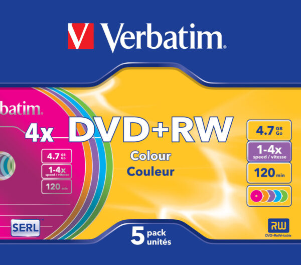 Verbatim DVD+RW Colours 4,7 GB 5 stuk(s) - Afbeelding 2