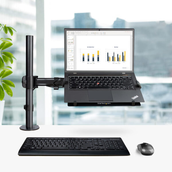 StarTech.com Laptop Bureausteun, Monitor en Laptop Beugel, Schermen tot 34in (8kg) & Laptops (4.5kg), Gearticuleerde VESA Laptop - Afbeelding 18