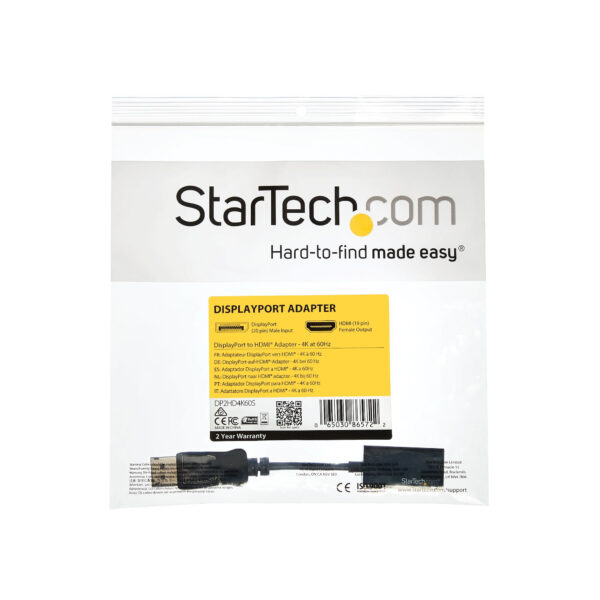 StarTech.com DisplayPort naar HDMI adapter UHD 4K 60Hz - Afbeelding 5