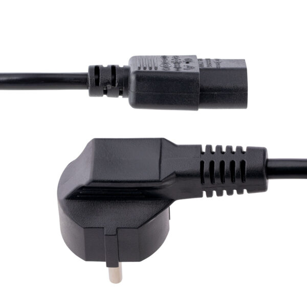 StarTech.com 1m Stroomkabel, 18AWG, EU Schuko naar C13 Voedingskabel, 250V 10A, Zwart, AC Vervangkabel, TV/Monitor Stroomkabel, - Afbeelding 3