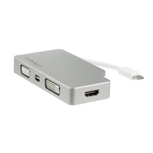 StarTech.com USB C Multiport Video Adapter met HDMI, VGA, Mini DisplayPort of DVI, USB Type C Monitor Adapter naar HDMI 1.4 of m