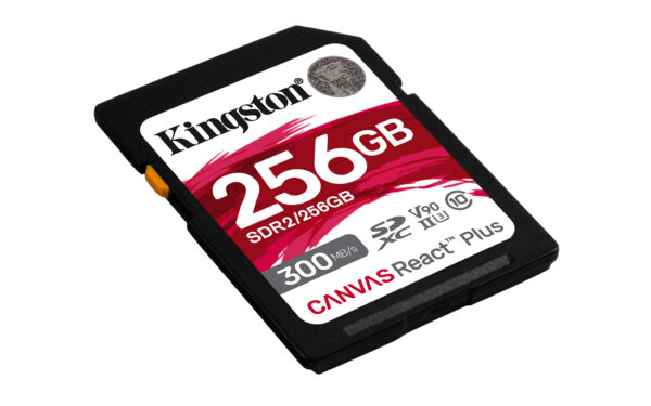 Kingston Technology 256GB Canvas React Plus SDHC UHS-II 300R/260W U3 V90 voor Full HD/4K/8K - Afbeelding 2