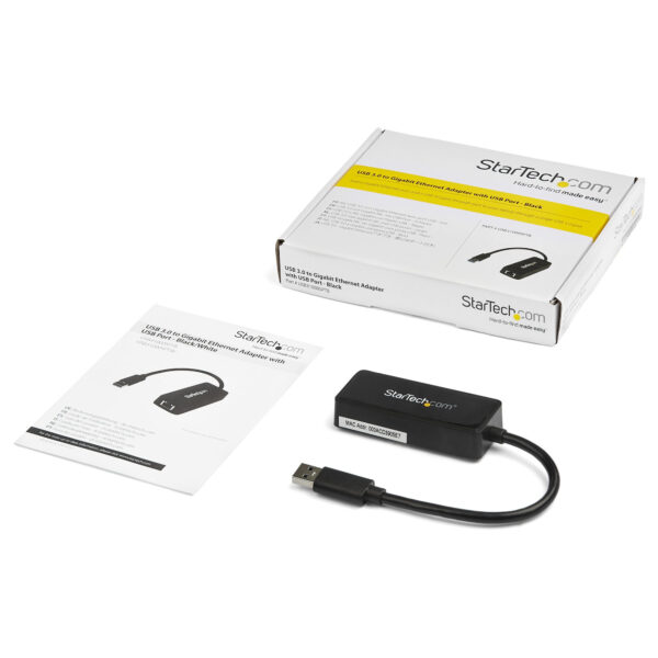 StarTech.com USB 3.0 naar gigabit Ethernet-adapter NIC met USB-poort - zwart - Afbeelding 7