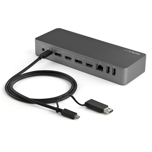 StarTech.com 1m USB-C Kabel met USB-A Adapter Dongle - Hybride 2-in-1 USB C Kabel met USB-A/USB-C naar USB-C (10Gbps/100W PD), U - Afbeelding 2