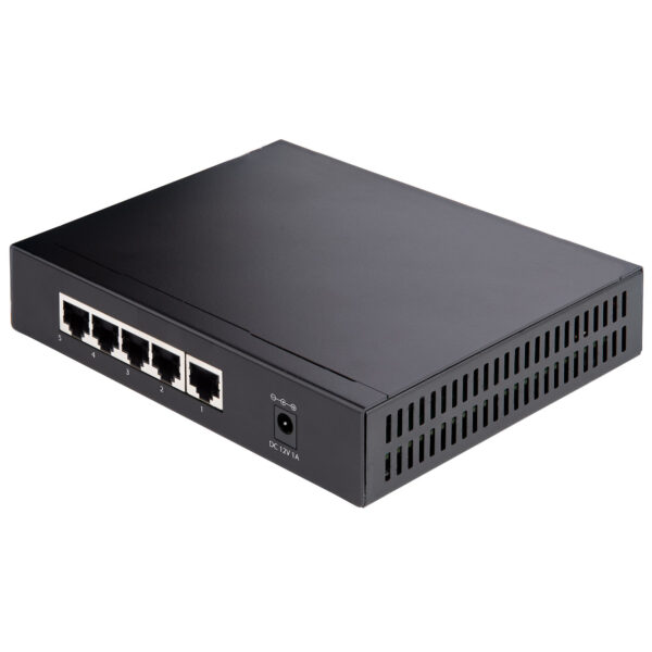 StarTech.com Unmanaged 2.5G Switch - 5 Port Gigabit Switch - 2.5GBASE-T Unmanaged Ethernet Switch - Ethernet Splitter - Din Rail - Afbeelding 2