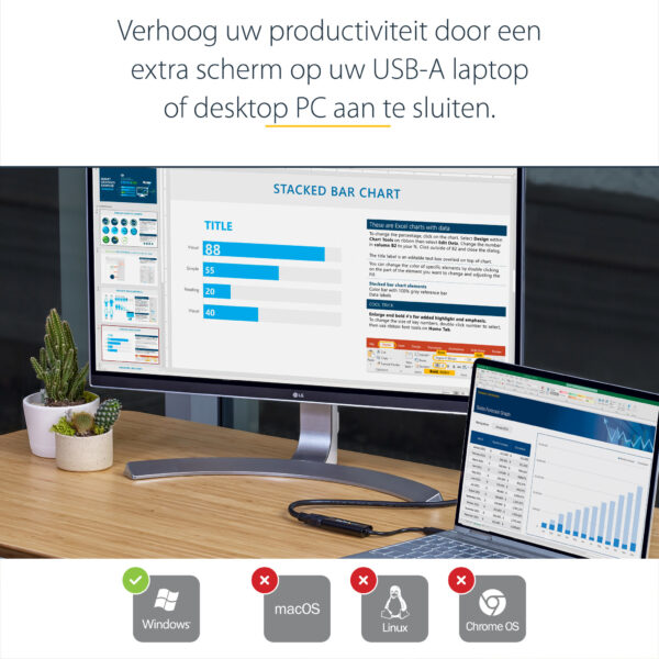 StarTech.com USB 3.0 naar HDMI Adapter - 1080p (1920x1200) - Compacte USB Type-A naar HDMI Display Adapter Converter voor Extra - Afbeelding 6