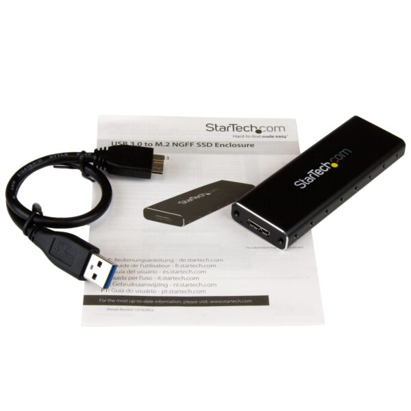 StarTech.com M.2 SSD Behuizing voor M.2 SATA SSDs - USB 3.0 (5Gbps) met UASP - Externe M.2 SSD Behuizing - Aluminum - Afbeelding 9