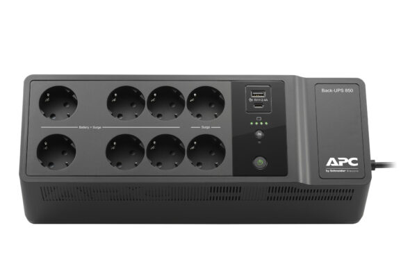 APC Back-UPS BE850G2-GR - Noodstroomvoeding 8x stopcontact, 850VA, 2 USB opladers, 1 USB datapoort - Afbeelding 2