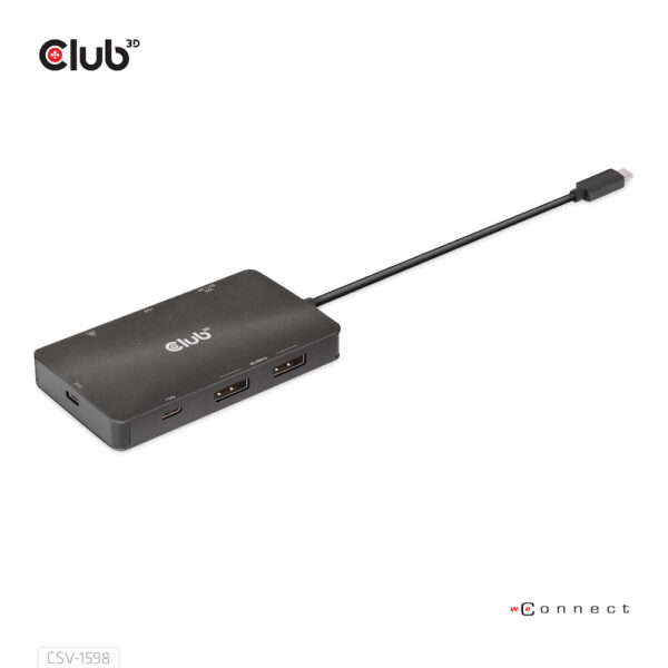 CLUB3D USB Gen2 Type-C to Dual DisplayPort 4k60Hz 7-in-1 HUB - 2x Displayport - Afbeelding 10