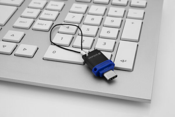 Verbatim Dual - USB-Stick 3.0 64 GB - USB-C / USB-A - Blauw - Afbeelding 4