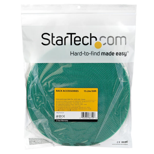 StarTech.com 15m Bulk Rol Klittenband - Op Maat te Knippen Herbruikbare Kabelbinders - Industriële Klitband Tape - Zelfklevende - Afbeelding 4