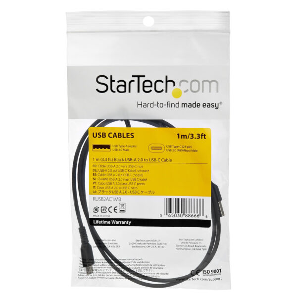 StarTech.com 1m USB C Lader Kabel, Rugged Fast Charge & Sync USB 2.0 naar USB Type C Laptop Laderkabel met TPE Aramidevezel Mant - Afbeelding 4
