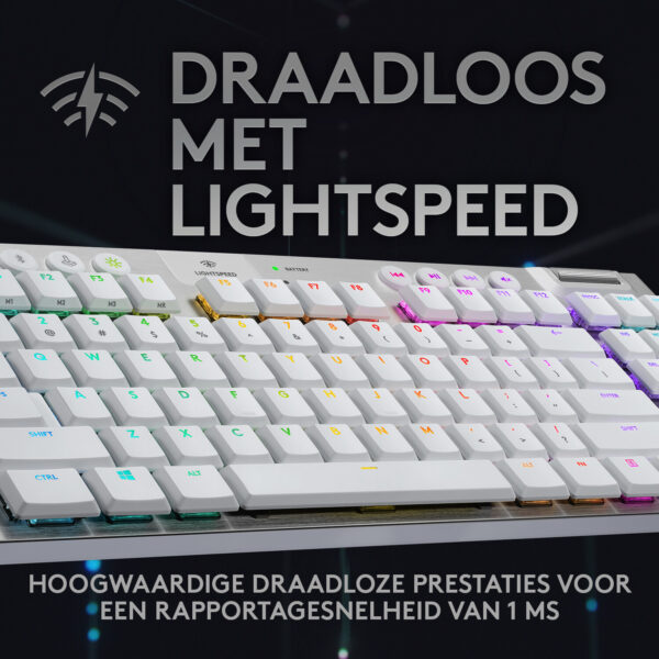 Logitech G 920-009664 toetsenbord Gamen RF-draadloos + Bluetooth QWERTY Engels Wit - Afbeelding 4