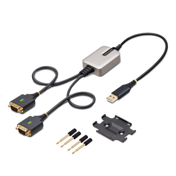 StarTech.com 60cm 2-Port USB naar Seriëel Adapter Kabel, COM Retention, Verwisselbare DB9 Schroeven/Moeren, USB-A naar RS232 DB9 - Afbeelding 8
