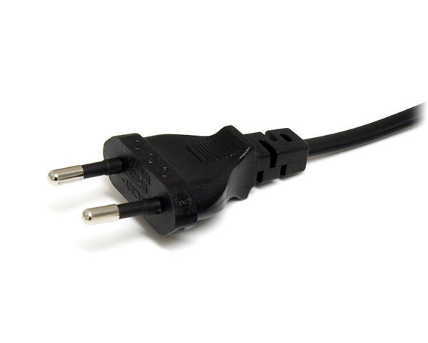 StarTech.com 2m Laptop Stroomkabel, EU Plug naar C7, 2.5A 250V, 18AWG, Laptop Vervangkabel, Printer Voedingskabel, Laptop Lader - Afbeelding 4