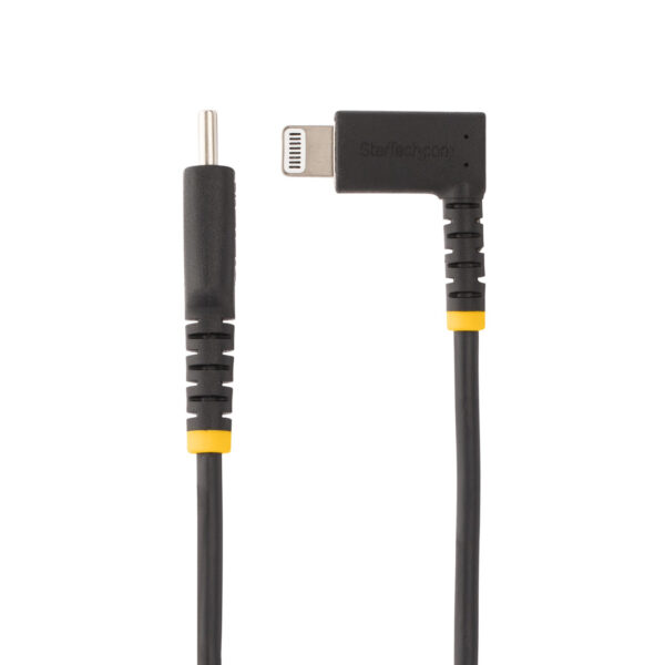 StarTech.com 2m Duurzame USB-C naar Lightning Kabel - USB 2.0 naar Lightning Laadkabel met Rechtse Hoek - Fast Charge en Sync US - Afbeelding 3