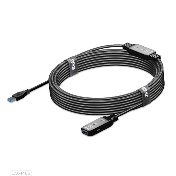 CLUB3D USB 3.2 Gen1 Active Repeater Cable 10m / 32.8ft M/F 28AWG - Afbeelding 6