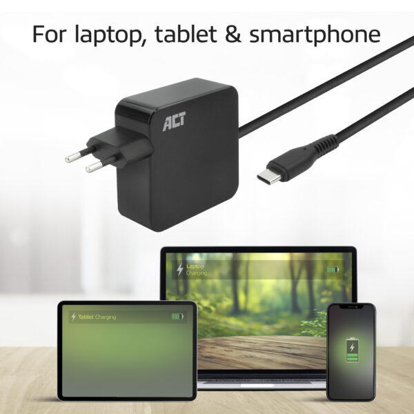 ACT USB-C laptoplader 65W met Power Delivery-profielen, 2 meter - Afbeelding 8