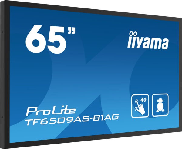 iiyama TF6539AS-B1AG beeldkrant Digitale signage flatscreen 163,8 cm (64.5") LED 500 cd/m² 4K Ultra HD Zwart Touchscreen Type pr - Afbeelding 7