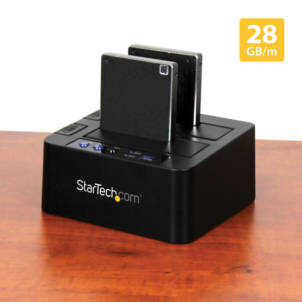 StarTech.com USB 3.1 (10Gbps) Standalone Duplicator Dock voor 2.5" & 3.5" SATA SSD/HDD schijven met Fast-Speed Duplication tot 2 - Afbeelding 4