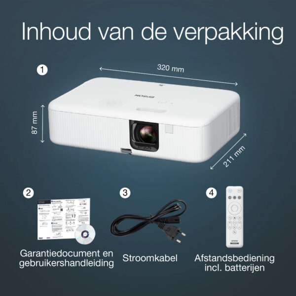 Epson CO-FH02 Smart Full HD-projector, 3000 lumen, scherm van maximaal 391 inch - Afbeelding 6
