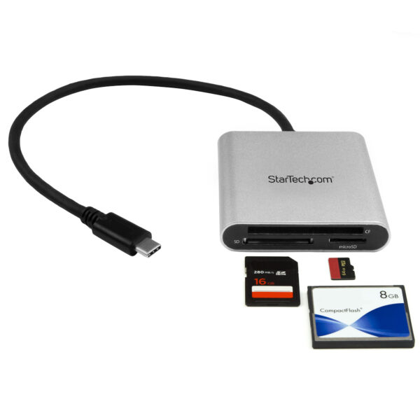StarTech.com USB 3.0 Flash geheugen multi kaartlezer/schrijver met USB-C - SD, microSD, CompactFlash - Afbeelding 4