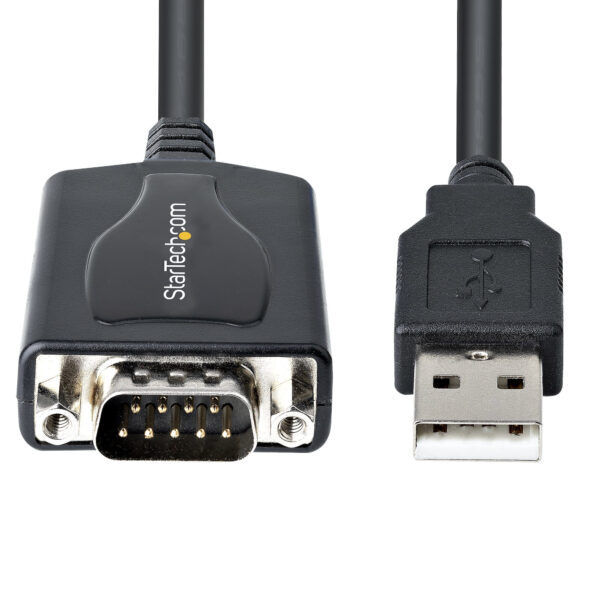 StarTech.com 1m USB Serial Converter Kabel, USB naar Serieel met COM Poort Retention, DB9 Male RS232 naar USB, USB naar Serial A - Afbeelding 3