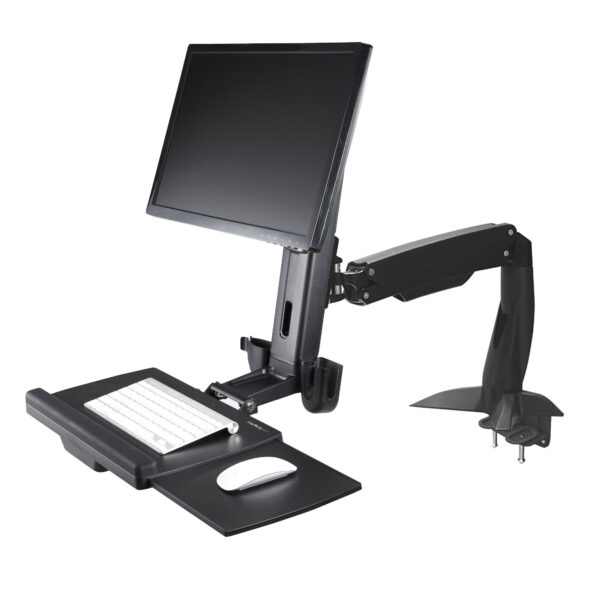 StarTech.com Zit Sta Monitor Arm - Verstelbare Sit-Stand Bureau Arm voor Single 27" Display - VESA Mount - Ergonomisch Full Moti - Afbeelding 5