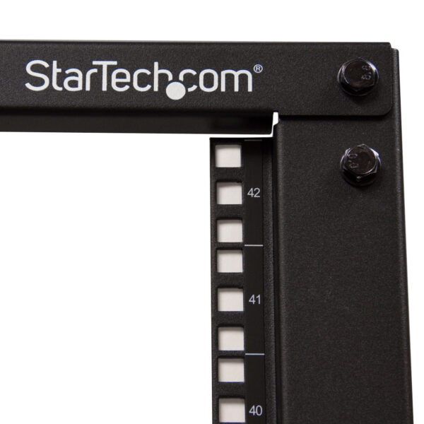 StarTech.com 4-Post 42U Mobiel Open Frame Server Rack, 19" Patchkast met Wielen en 4 Stijlen, Open Serverkast met Verstelbare Di - Afbeelding 13