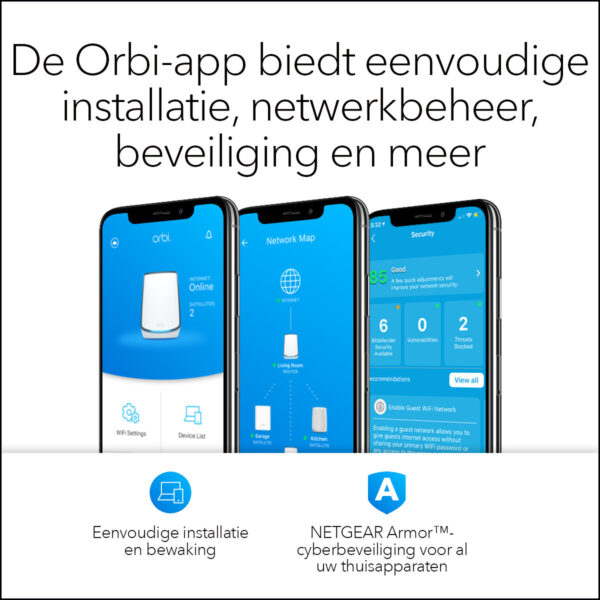 NETGEAR Orbi RBK852 AX6000 WiFi 6 Mesh System - Afbeelding 7
