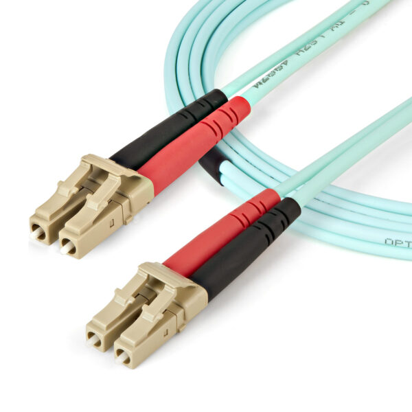 StarTech.com 5m LC/UPC naar LC/UPC OM4 Multimode Glasvezel Netwerkkabel, 50/125µm LOMMF/VCSEL Zipcord Fiber, 100G Netwerken, Low - Afbeelding 3