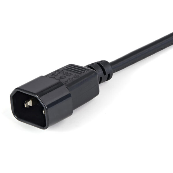 StarTech.com 1m Stroom Verlengkabel, C14 naar C13 Voedingskabel, 10A 125V, 18AWG, Computer Stroomkabel, IEC-320-C14 naar IEC-320 - Afbeelding 5