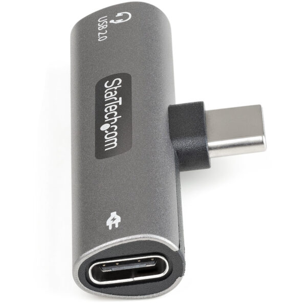 StarTech.com USB-C Audio & Oplaadadapter - USB-C Audio Adapter met USB-C Koptelefoon/Headset Poort en 60W USB Type-C Power Deliv - Afbeelding 3