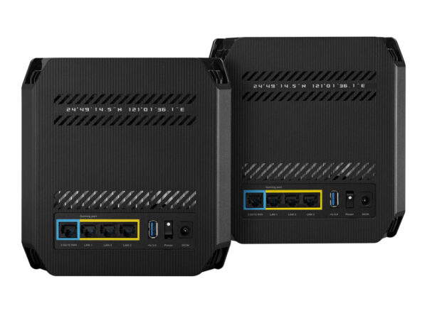 ASUS ROG Rapture GT6 (B-2-PK) Tri-band (2.4 GHz / 5 GHz / 5 GHz) Wi-Fi 6 (802.11ax) Zwart 4 Intern - Afbeelding 6