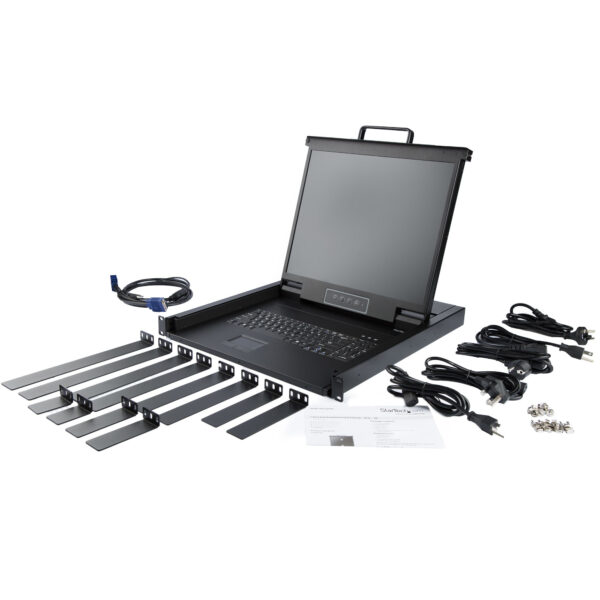 StarTech.com KVM Rack Console, Single Port VGA KVM met 17" LCD Scherm voor Server Rack, Complete Universele 1U LCD KVM Lade met - Afbeelding 7