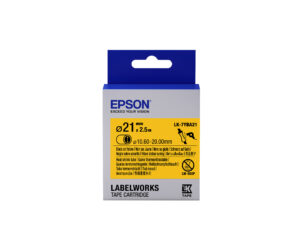 Epson Label Cartridge Heat Shrink Tube (HST) LK-7YBA21 Black/Yellow D21mm (2.5m)