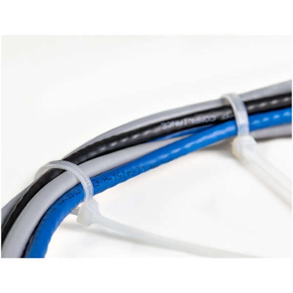 StarTech.com 20 cm Witte Kabelbinders 4 mm Breed, 55 mm Bundeldiameter, 22 kg Treksterkte Zelfsluitende Snelbinders uit Nylon me - Afbeelding 4