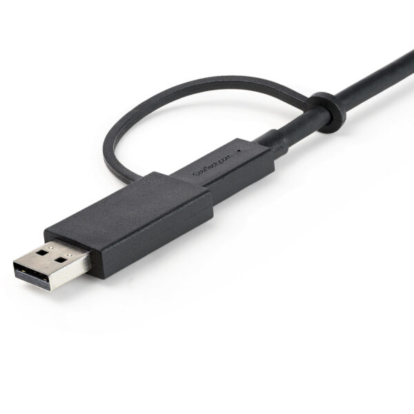 StarTech.com 1m USB-C Kabel met USB-A Adapter Dongle - Hybride 2-in-1 USB C Kabel met USB-A/USB-C naar USB-C (10Gbps/100W PD), U - Afbeelding 7