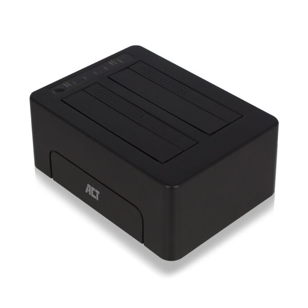ACT 2,5" en 3,5" SATA dual HDD/SSD dockingstation, USB 3.2 Gen1 - Afbeelding 2