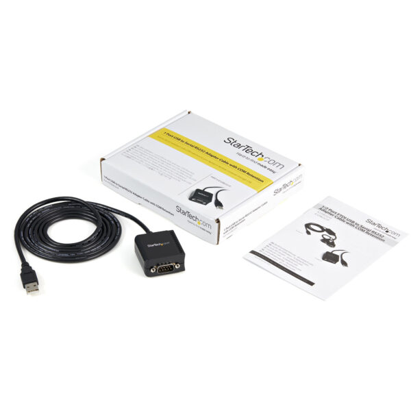 StarTech.com 1-poort FTDI USB naar RS232 Seriële Adapter Verloopkabel met COM-behoud - Afbeelding 2