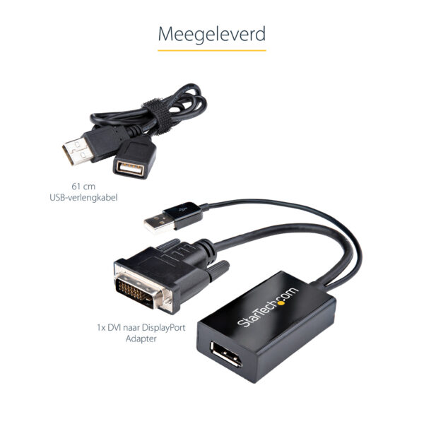 StarTech.com DVI naar DisplayPort adapter met USB Power 1920 x 1200 - Afbeelding 2
